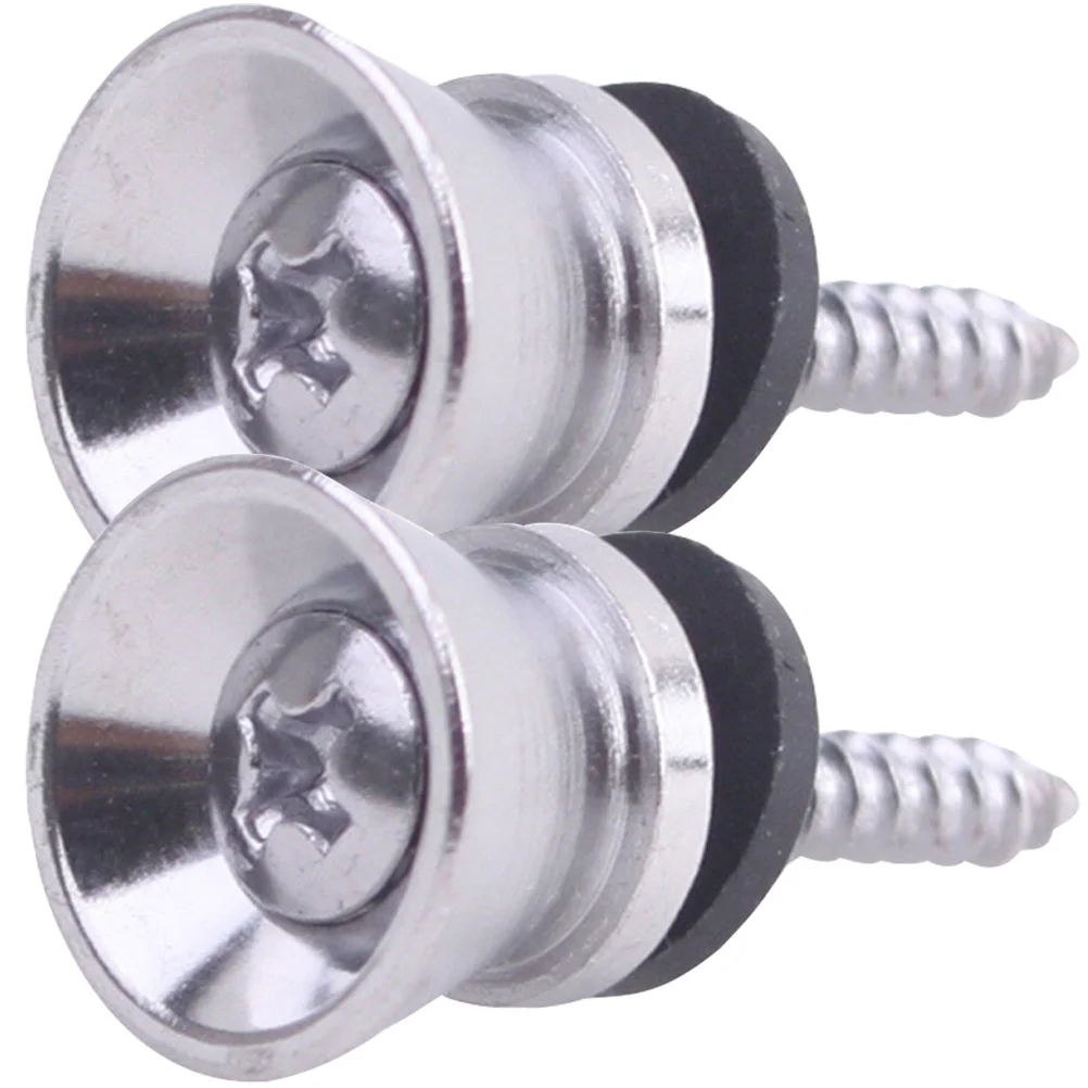 

2Pcs Guitar Strap Locks Metal Studs Durable Easy Installation Anti-Fall for Acoustic Electric Bass Ukulele Supplies