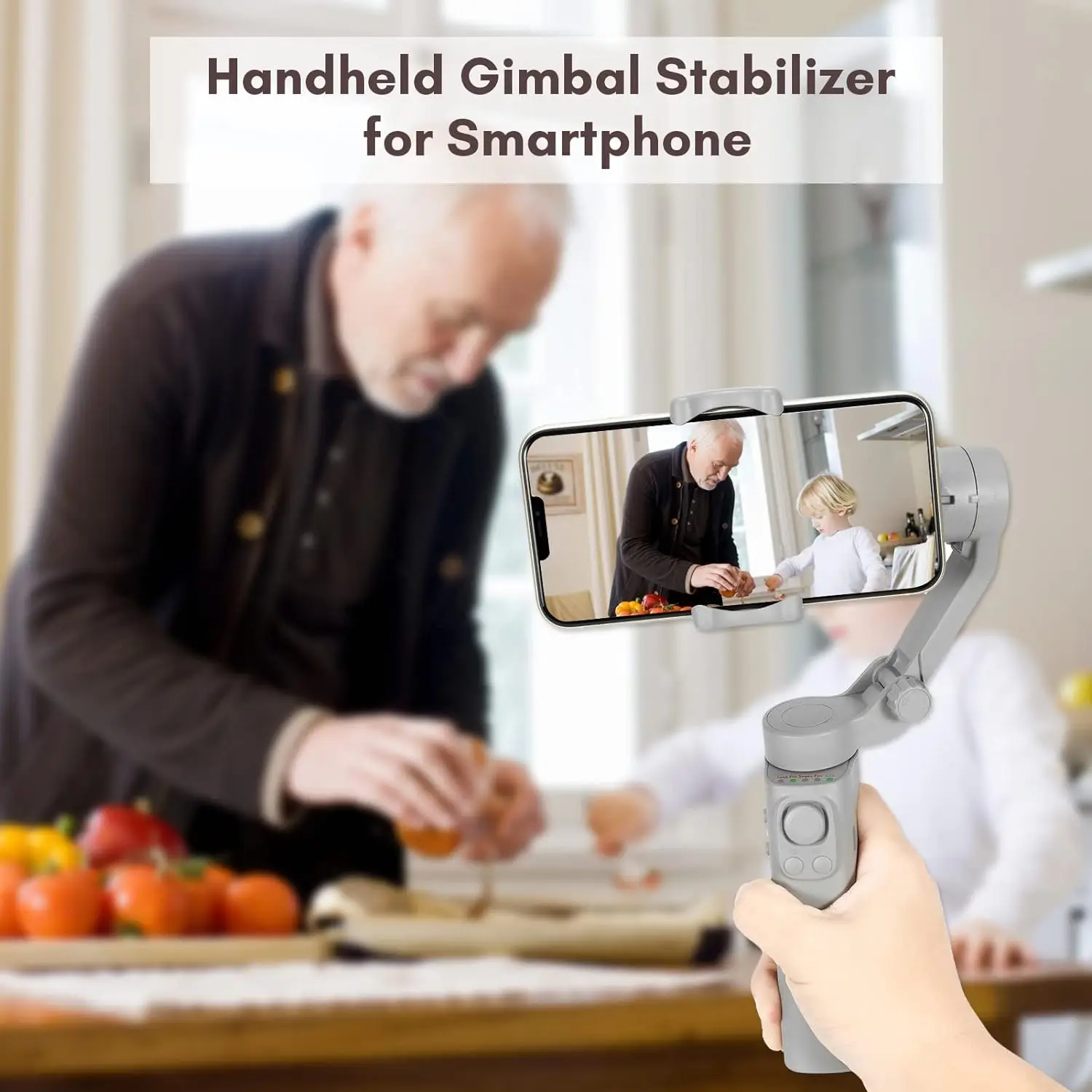 Portable handheld Gimbal stabilizer for Smartphone, Gimbal for Android iPhone ,stabilizzatore for Video with Face Tracking