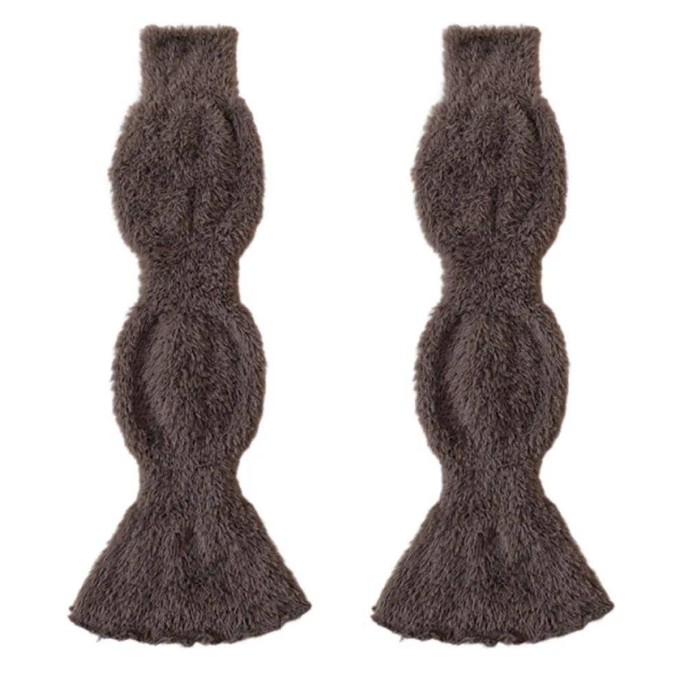 

Fashion Y2K Coral Fleece Foot Cover Sweet Elastic Women's Leg Warmers Breathable Kawaii JK Knee High Socks Autumn/Winter