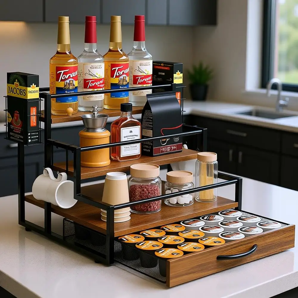 

4-ярусная подставка для сиропов с местом для 36 капсул K-Cup для кофейни и кухни
