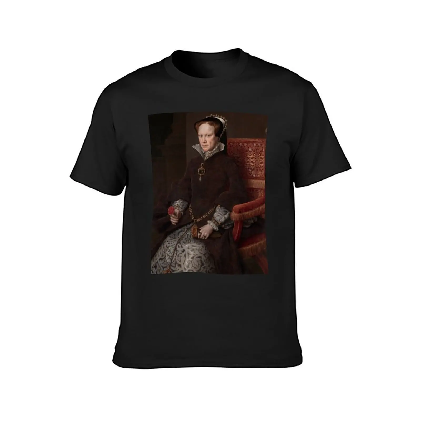 Queen Mary I of England - Portrait by Antonis Mor T-Shirt summer tops tees Men's t-shirts