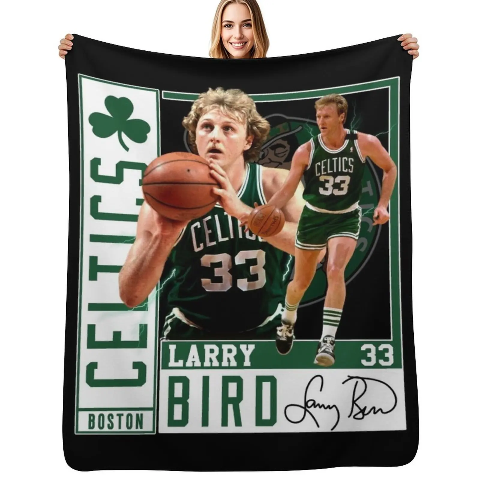 

Larry Bird Larry Legend Air Bird Basketball Signature Vintage Retro 80s 90s Bootleg Rap Style Throw Blanket for babies Blanket