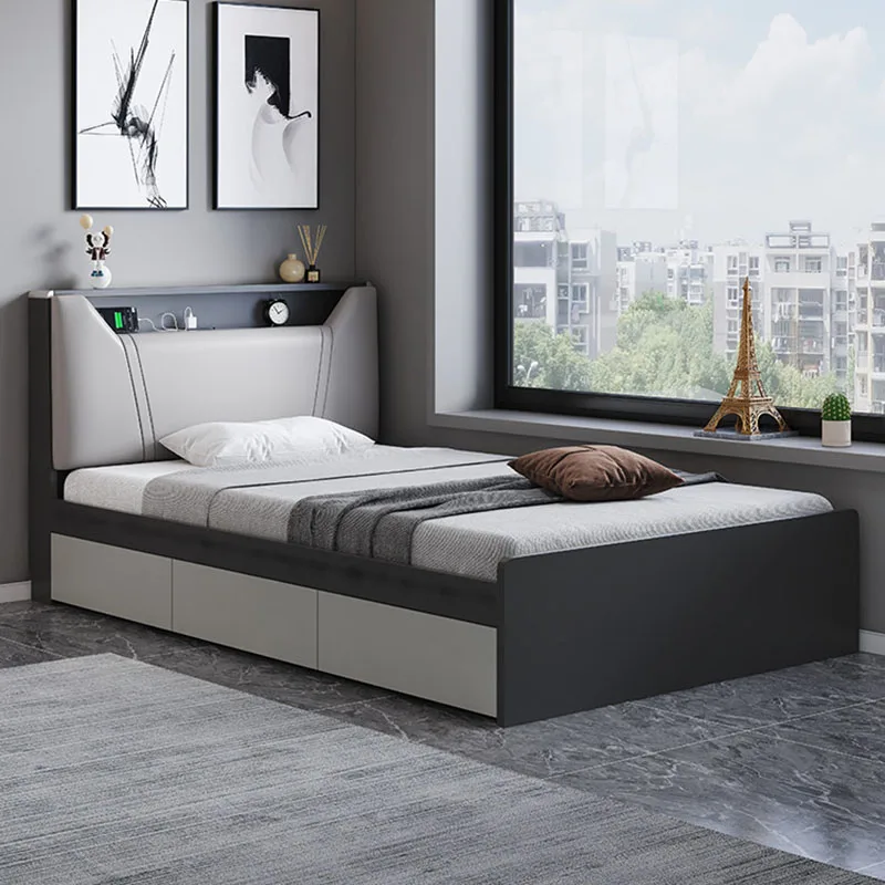 

Storage Bedroom Bed Queen Baby Children Modern Luxury Floor Girls Wooden Bed Sleeping Letto Matrimoniale Lounge Suite Furniture