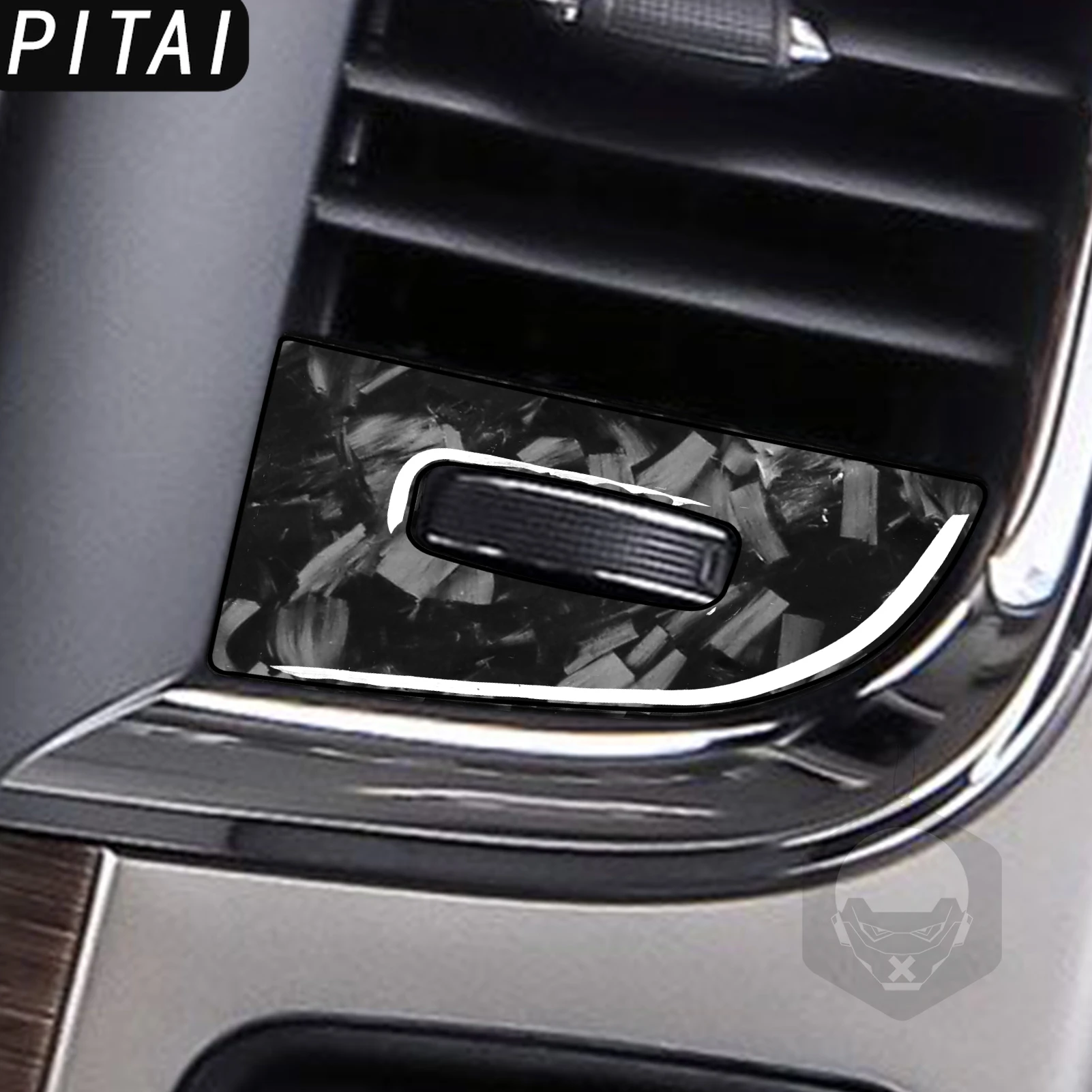 For Dodge Ram 1500 2013-2015 Carbon Fiber AC Vent Knob Control Panel Trim Strips Car Interior Accessories Decoration Sticker