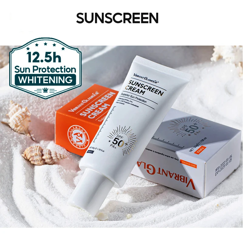 

Долговечный солнцезащитный крем для лица Vitality and Charm, SPF50, защита от УФ-лучей, 50 г