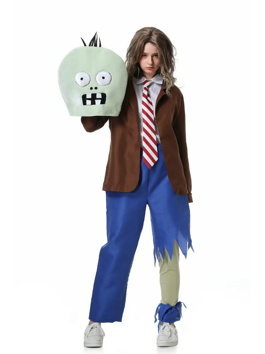 Nowa seria kostiumów na Halloween dla dorosłych i dzieci o tematyce roślinnych zombie, skręconych zombie, do odgrywania ról, horror, poliester...