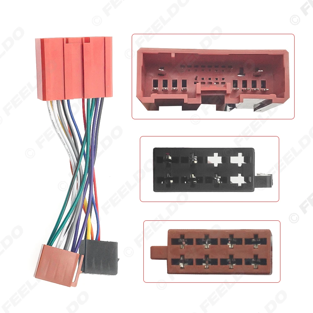 FEELDO Adattatore per cavo con spina di conversione audio stereo per auto non distruttivo per cablaggio radio MAZDA CD femmina