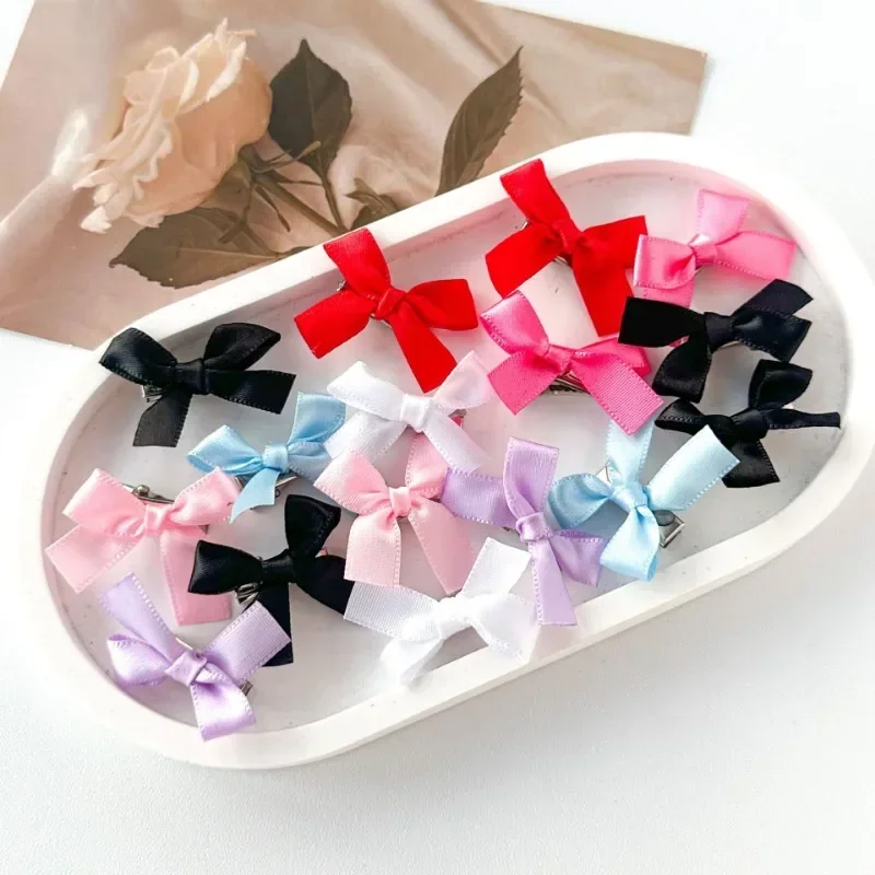 8/24pc Ribbon Bow Hair Clip Sweet Bowknot Cute Korean Girls Female Hairpin Fashion Barrettes Lovely Headwear Hair Grip Bobby