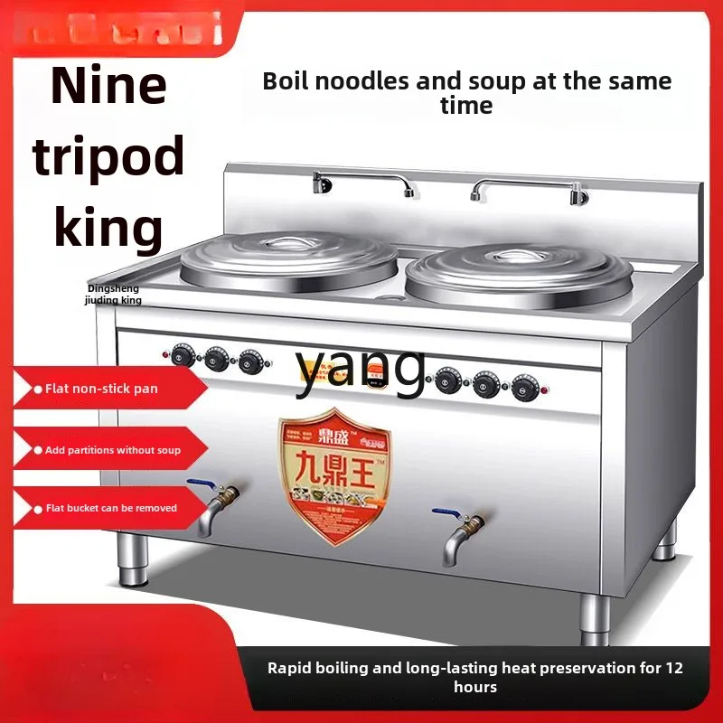 LTT Multifunctional Double Head Noodle Cooking Furnace Commercial Electric Heating Double Bucket Noodle Cooking Bucket Stall