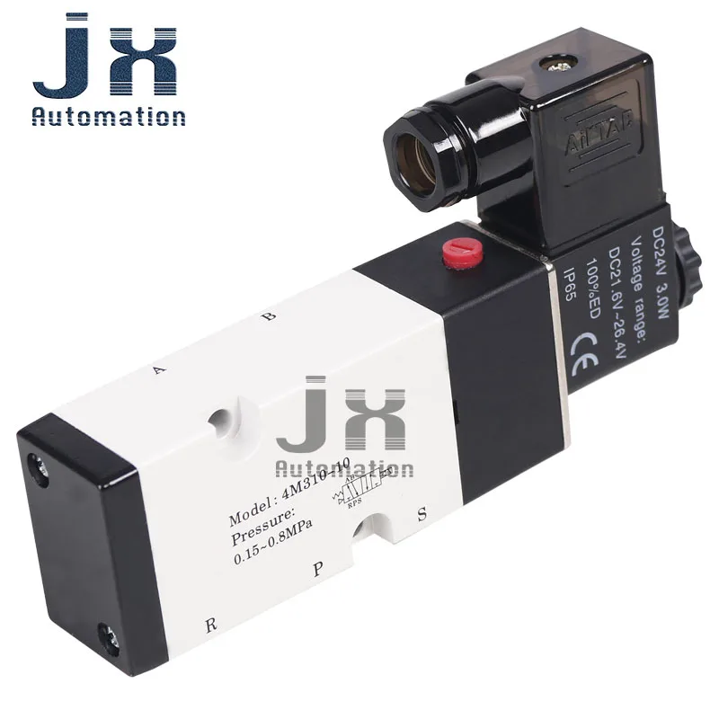 

Original AIRTAC Solenoid Valve 4V210-08 4V110-06 4V310-10 DC24V AC110V 220V Two Position Five Way Pneumatic Valve