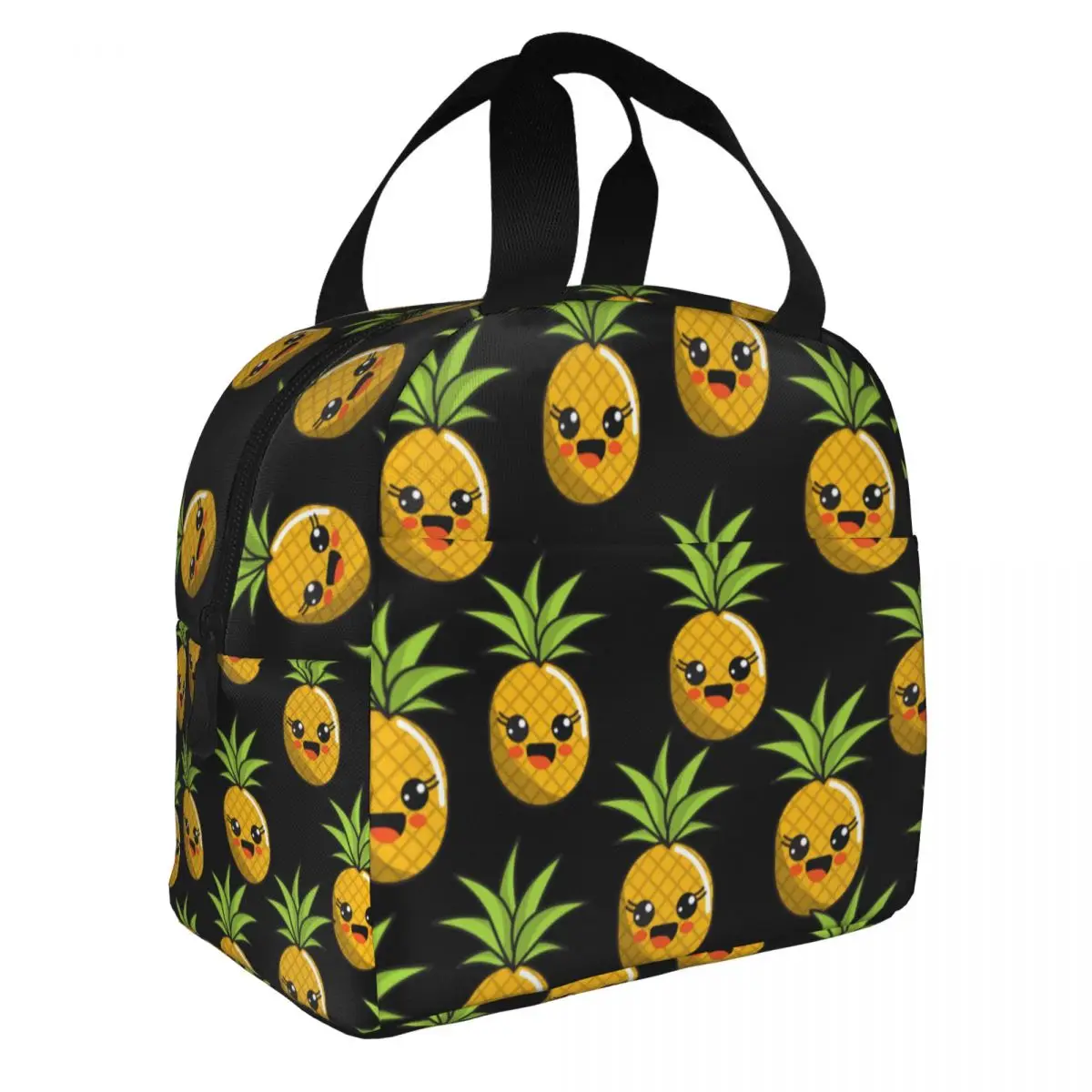 Lunch Bags for Women Kids Cute Pineapples Thermal Cooler Bags Portable Picnic Oxford Tote Food Bag