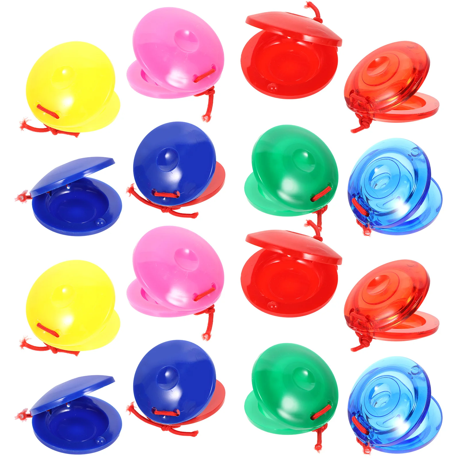 

24 Pcs Kids Toy Infant Toys Plastic Castanets Children Instruments Musical Dance Board Education Red Percussion Baby Toddler