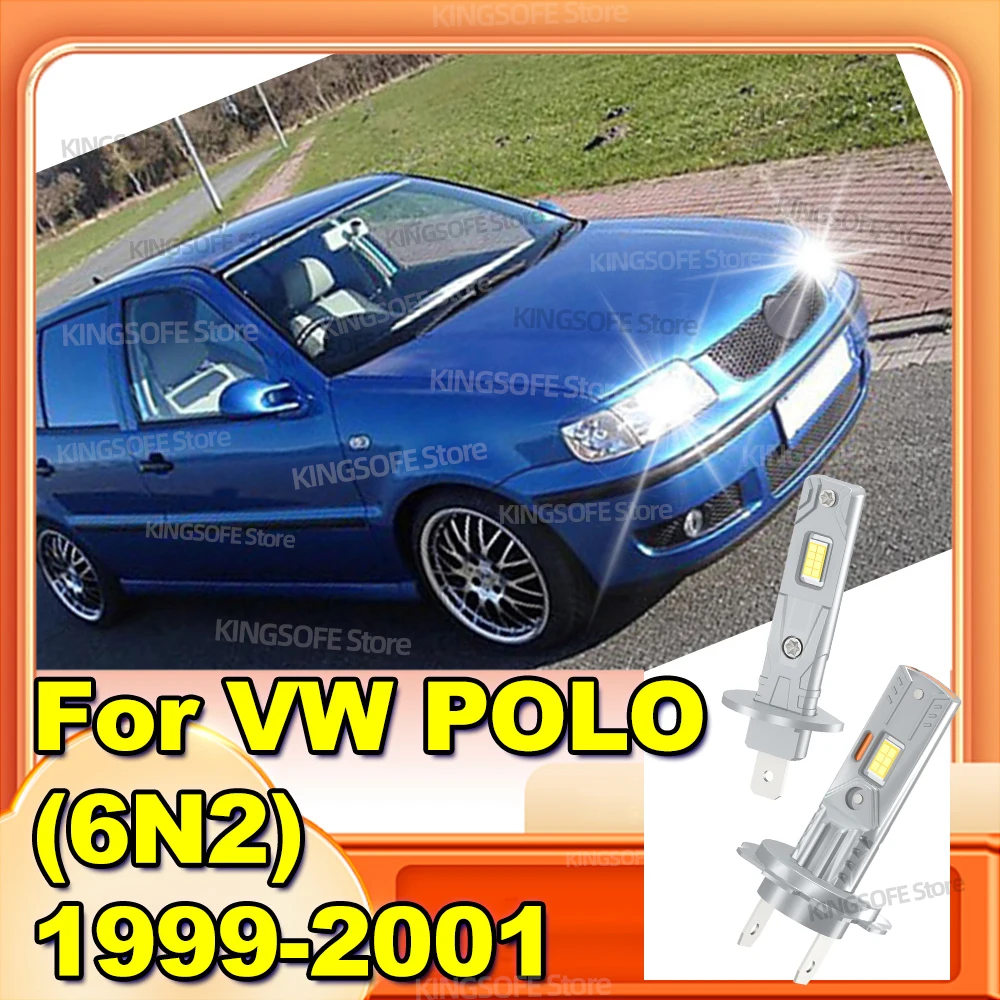

2/4Pcs LED Bulb 30000LM Super Bright Car Wireless Headlight Lamp For VW Volkswagen POLO 6N2 1999 2000 2001