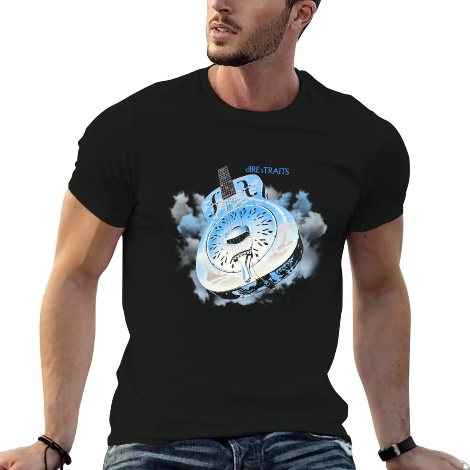 shirts In shirts t T-Shirt Dire man for men g Brothers Tour Vintage cotton 1985 man Arms t for Straits funny