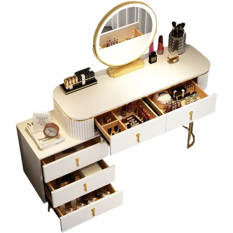 Bedroom Luxury Furniture Bedside Table Dresser Dressing Rooms Modern Makeup Vanity Set Maquillaje Woman Items Organizer image 5