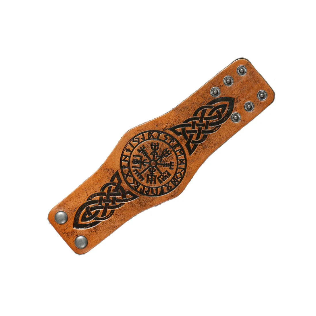 New Wide Leather Bracelet Punk Rock Style Men\'s Leather Sleeve Set Wide Leather Bracelet Classic Multifunctional