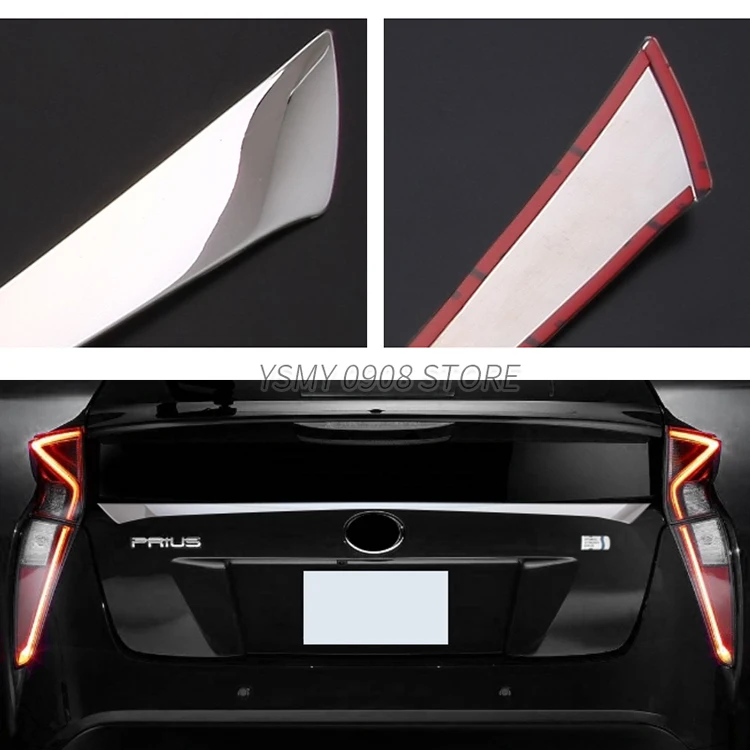 1PCS Car Body Kit Accessories Rear Chrome Trim for Prius 50 2015 2016 Stainless Steel Chrome Exterior Styling Accessories