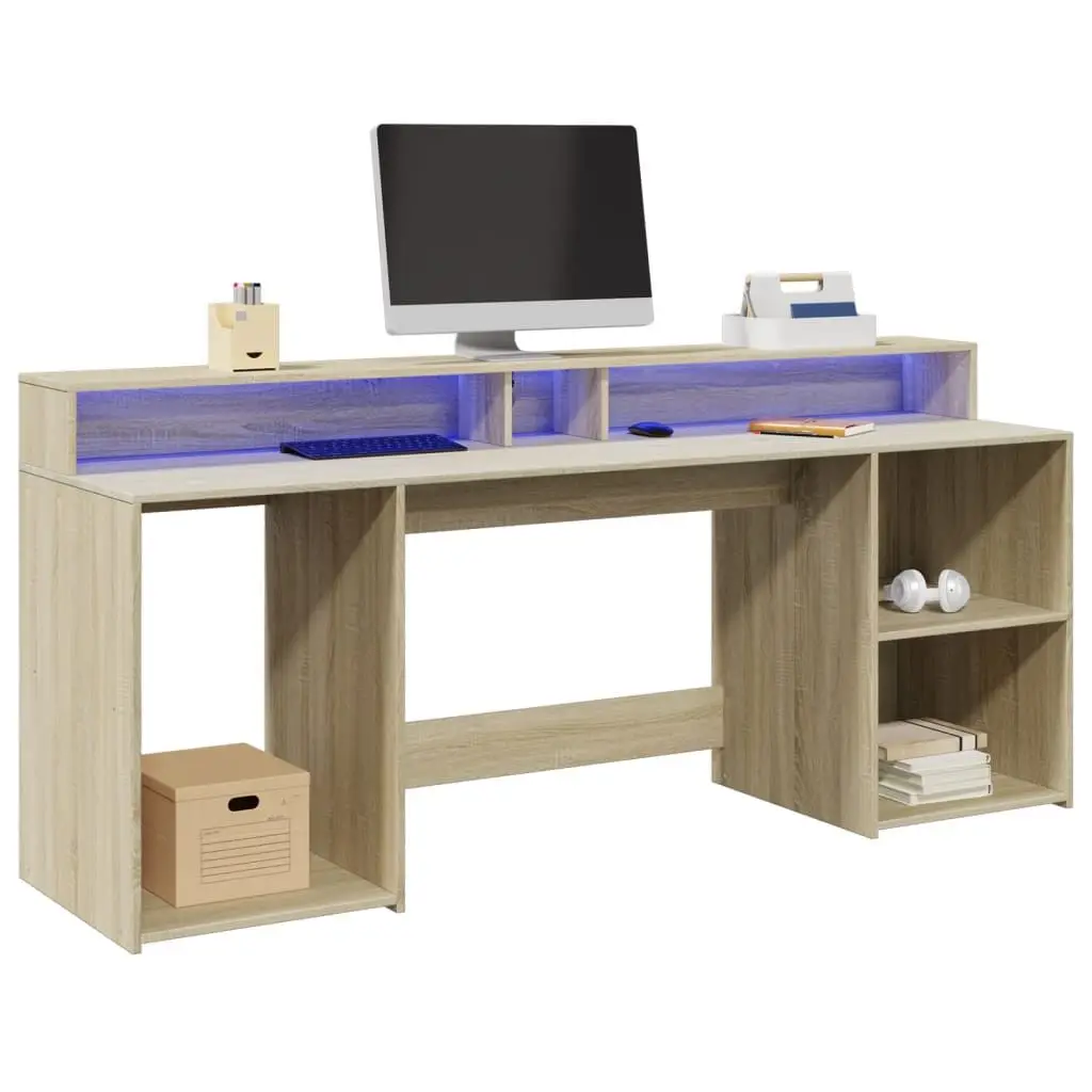 

Desk Sonoma Oak Engineered Wood Large Desk Rectangular Modern