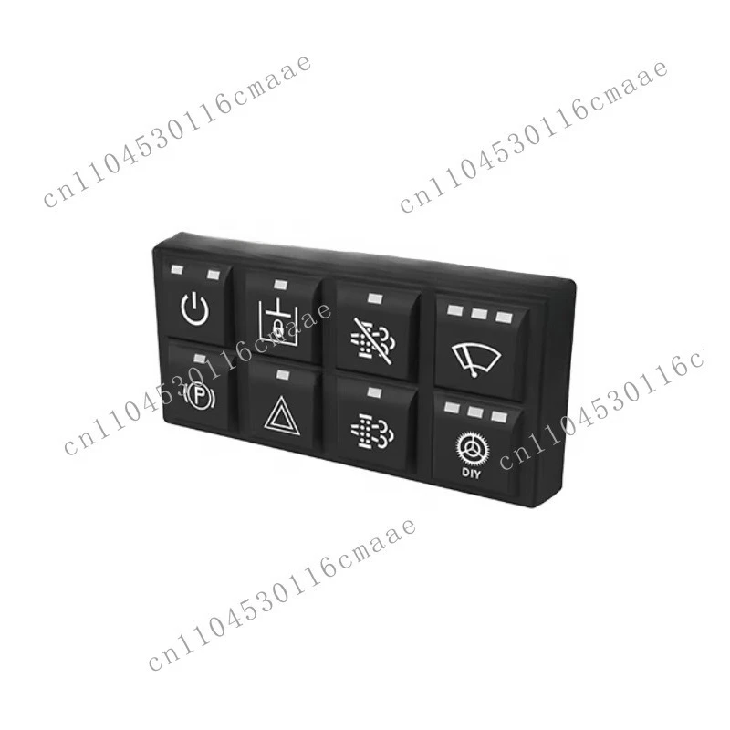 Intelligent CAN Bus Keypad DC 12V 24V 8 Keys Push Button Switch Panel Automotive Electronic Backlit Silicone Rubber Keypad