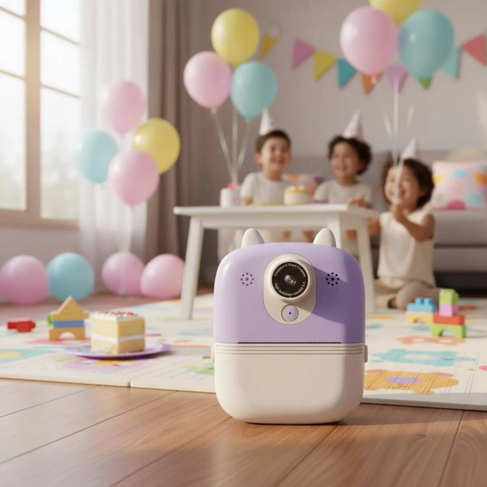 

Kids Instant Camera Multifunctional Twin Lens Print Camera Portable Thermal Printing for Party