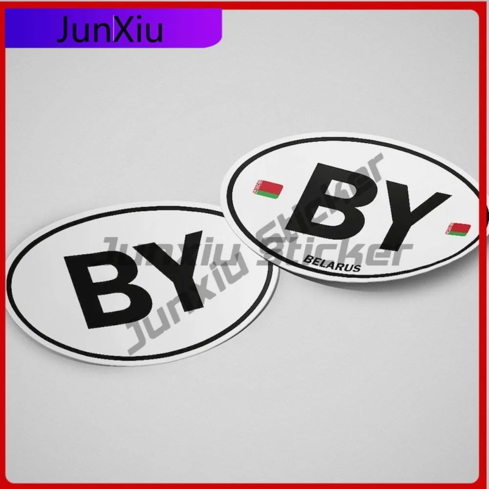

Belarus Flag Sticker Oval-shaped White and Black Country Creative Toilet Seat Laptops Anti UV Scratch Resistant Vehicle Decor