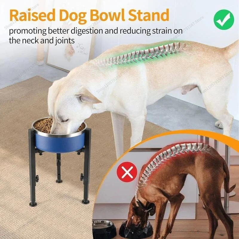 For Dog Bowl Holder Adjustable Width 7-11 Inches High 14.5 Inches Elevated Dog Bowl Holder Medium (bowl Not Included)