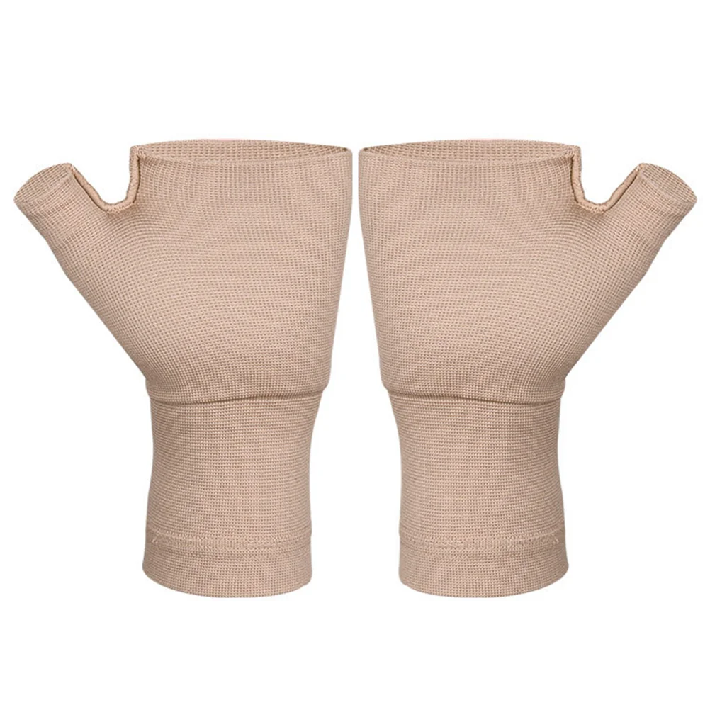 Gloves Therapy for Hand Pain Arthritis Compression Keep Warm Fashion Fingerless Anti Skid Mittens