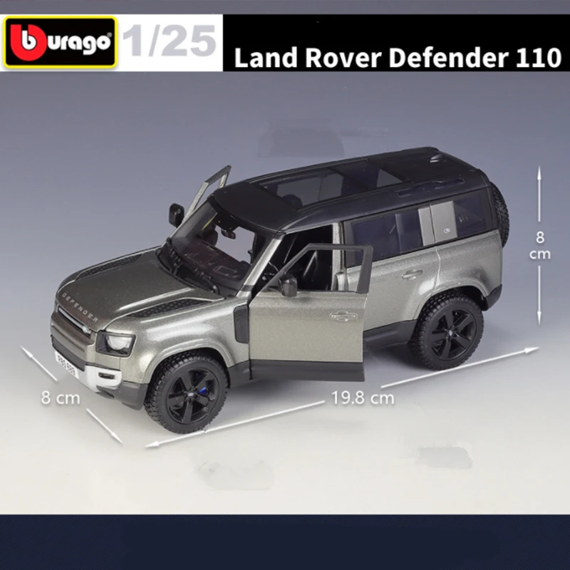 Модель внедорожника Bburago из сплава, 1:24, 2022, Land Rover Defender 110