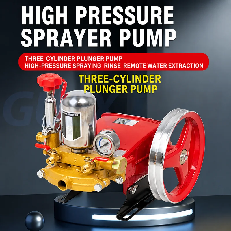High Pressure Sprayer Pump Ceramic Plunger Agricultural Irrigation Cleaning Pump Large Water Output Durable Spraying Machine view 3