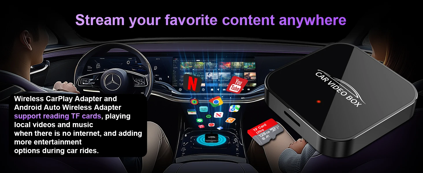 Wireless Carplay Adapter with YouTube