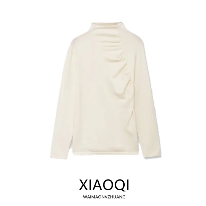 Maglione lavorato a maglia Faionable High Ne Long Sve per donna Ele Versatile inverno Nuovo arrivo Maglieria semplice Sle