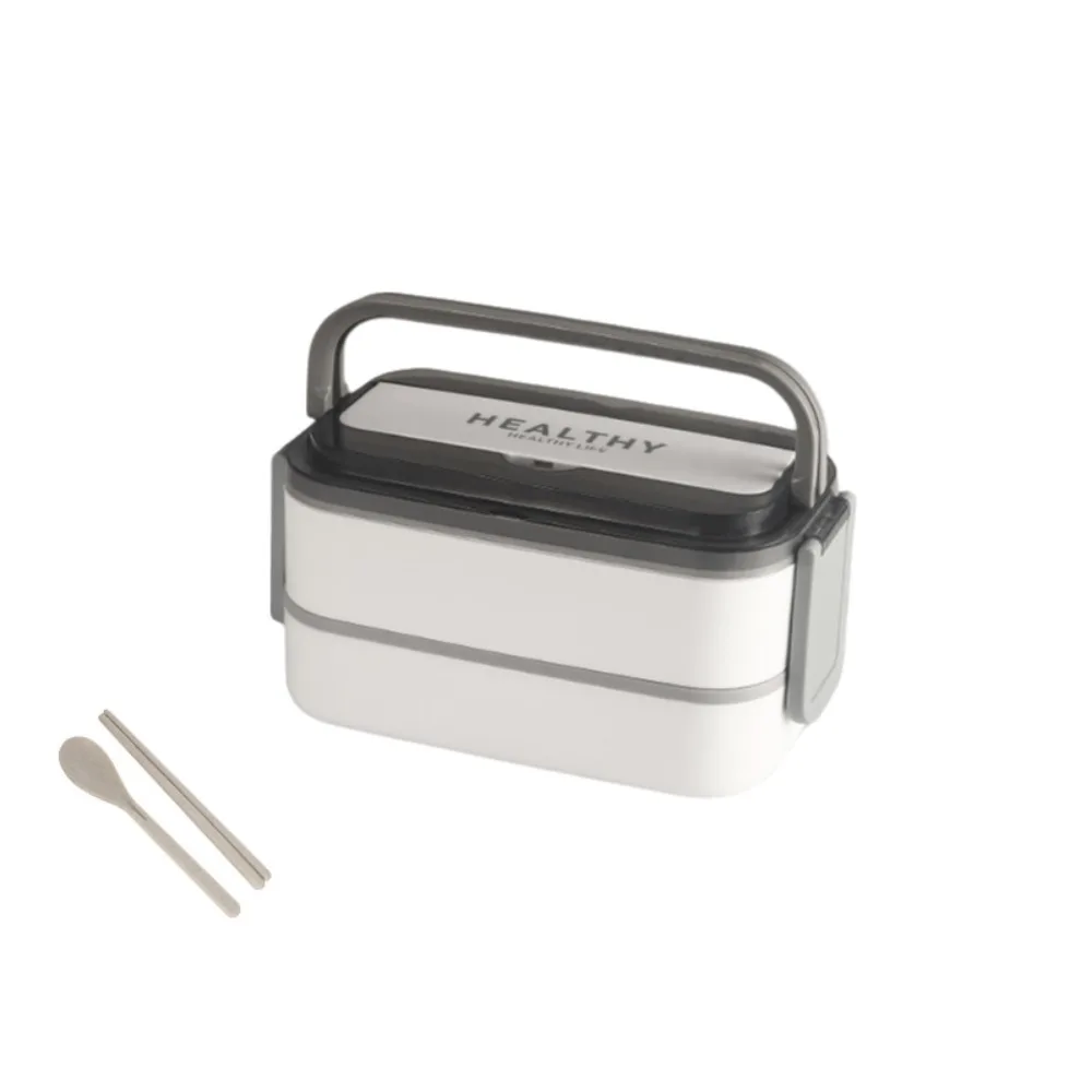 

Single/Double Layer Insulated Lunch Box Leak-proof Compartmental Food Container Microwavable with Tableware Food Storage Box