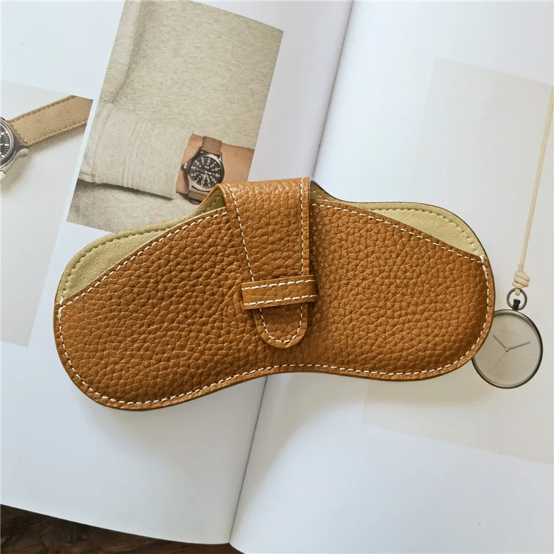 Borsa per occhiali morbida in pelle calda Custodia per occhiali portatile di moda Scatola per occhiali da sole Custodia protettiva per occhiali solida Accessori per borse