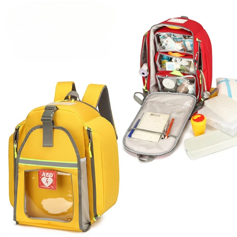 Waterproof Large Capacity AED Backpack for Emergency Visits AED Storage Bag AED Equipment Bag