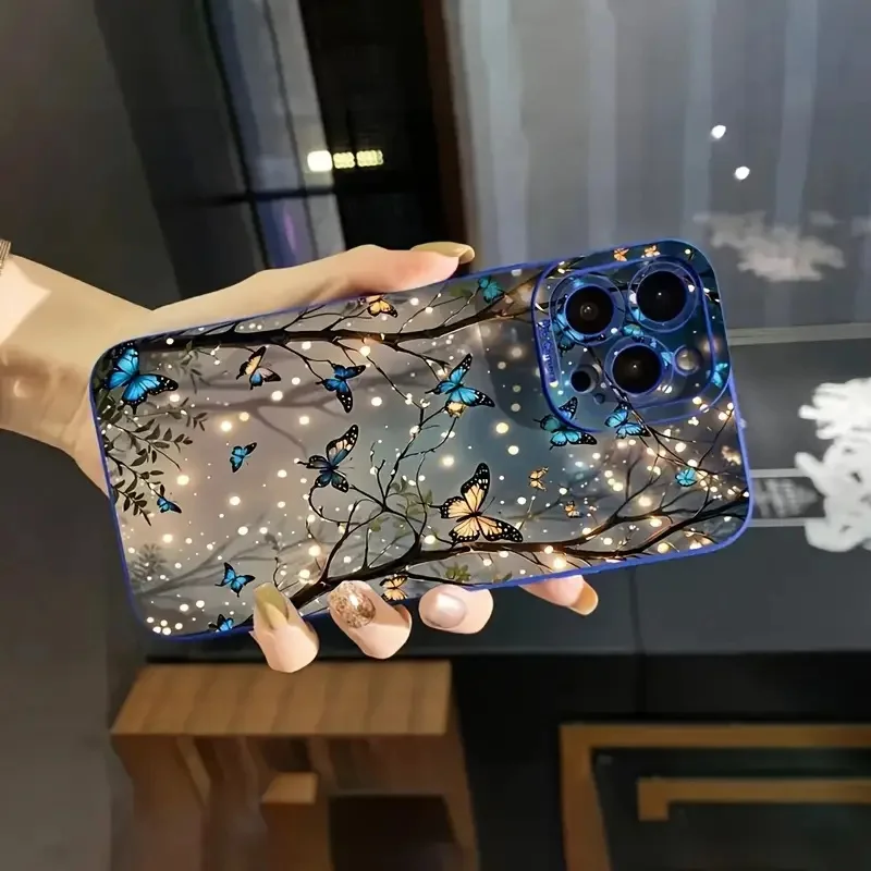 يقدم حافظة الهاتف بتصميم الفراشة الفلورية Yelin قبضة مريحة وتحمي هاتفك بشكل فعال من اصطدام