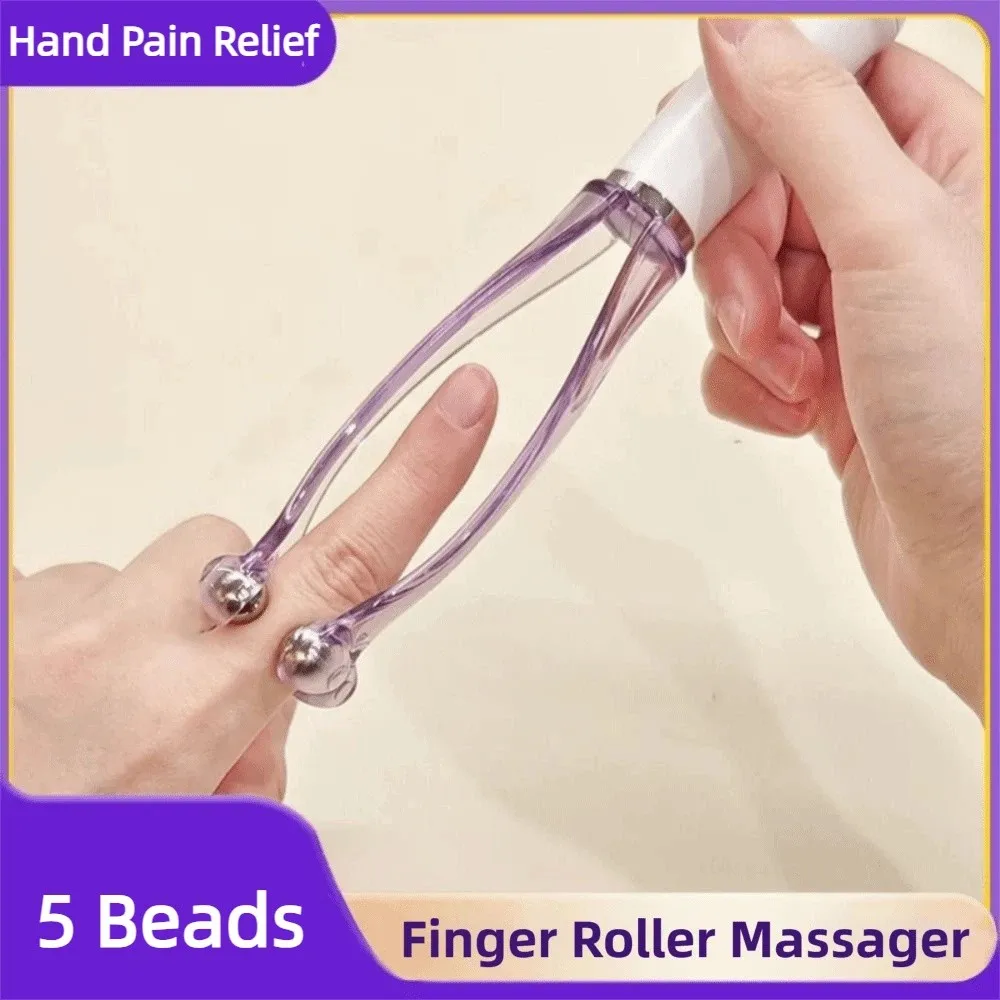 

5 Beads Finger Massager Roller Handheld Magnet Bead Finger Joint Massager Relaxation Circulation Improvement