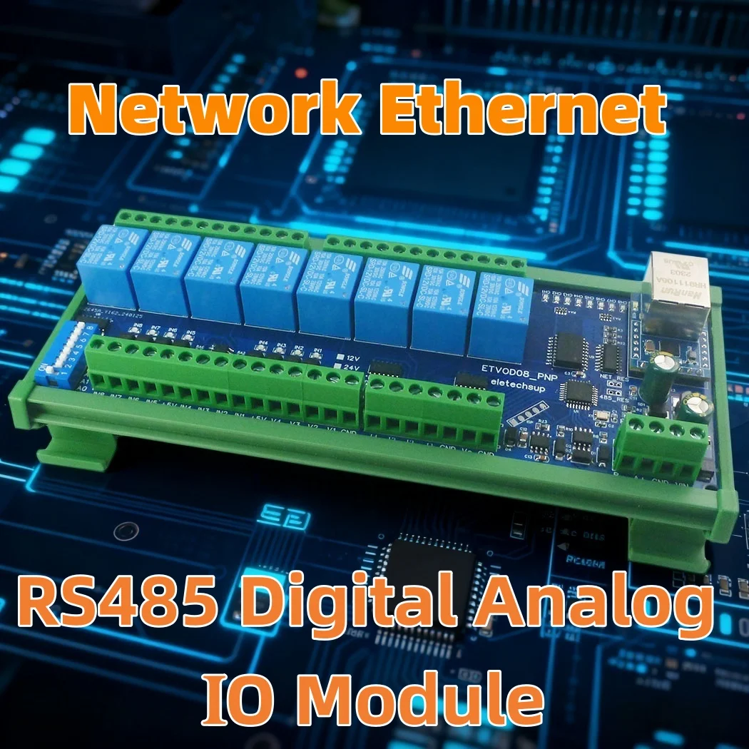 

4/8/16CH цифровые аналоговые Ethernet удаленные модули ввода-вывода Modbus RTU TCP/IP MQTT сетевой контроллер 4-20MA 0-10 В плата вывода ЦАП