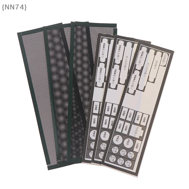 DIY Computer Case Dust Cover, 3Pcs PVC Mesh Panel for I/O Shield & Expansion Slots, Customizable Filter Kit