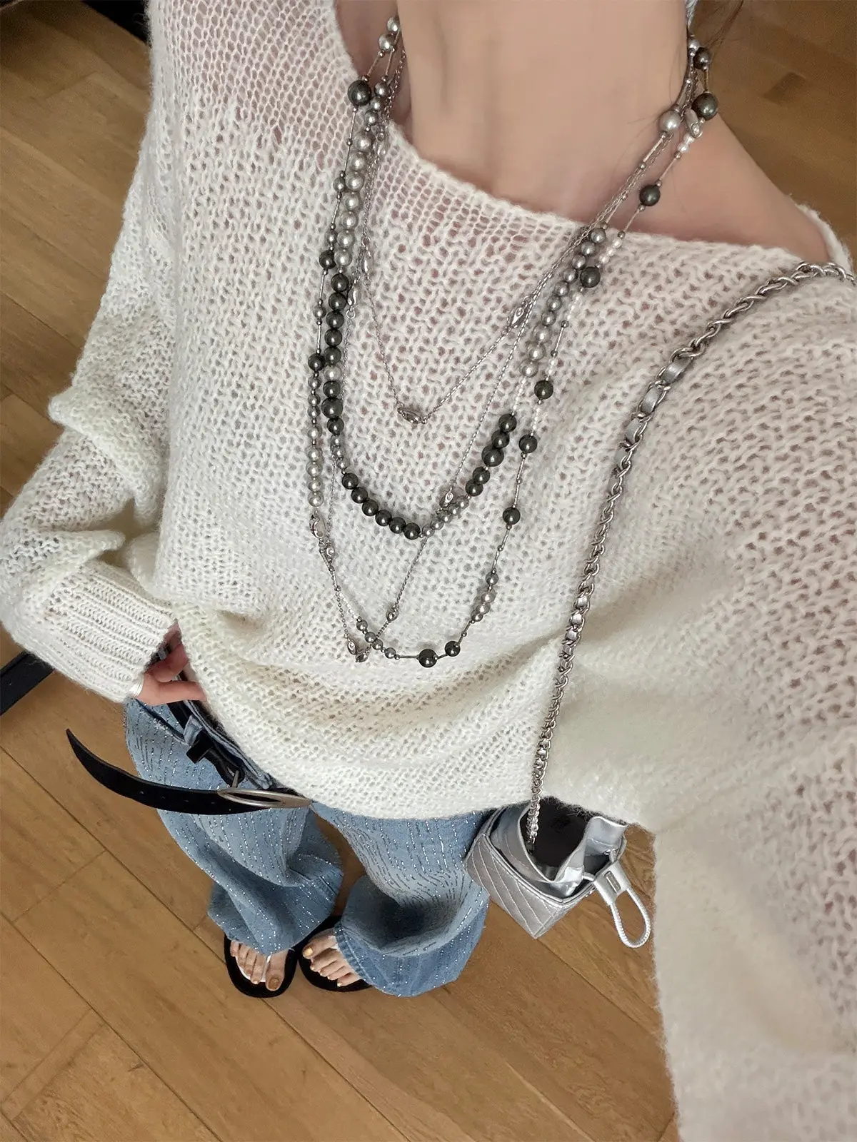 

Свободный тонкий шерстяной вязаный кардиган для женщин, весенний, повседневный, комфортный, стандартного кроя, с длинными рукавами