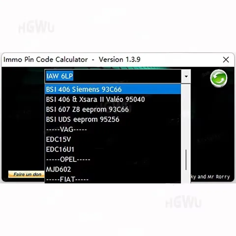 IMMO-calculadora de Nakon Pin V1.3.9, decodificador de Nang pin enurinn PSA ecu por descarga voor Psa Opel voor Fiat Vag,