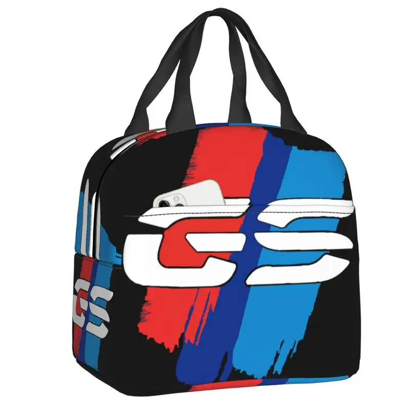 Custom GS Motorcycle Adventure Lunch Bag Men Women Cooler Warm Insulated Lunch Box for Kids School