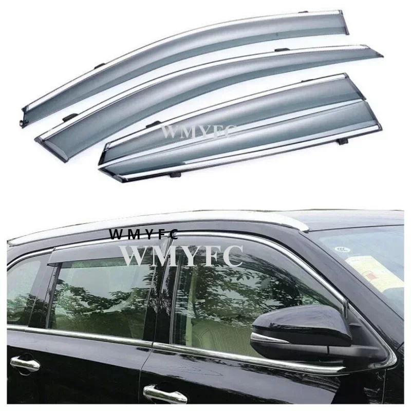 Window Visor For Totoya Highlander Kluger 2015 2016 2017 2018 2019 2020 2021 Weathershield Sun Rain Deflector Guard Accessories