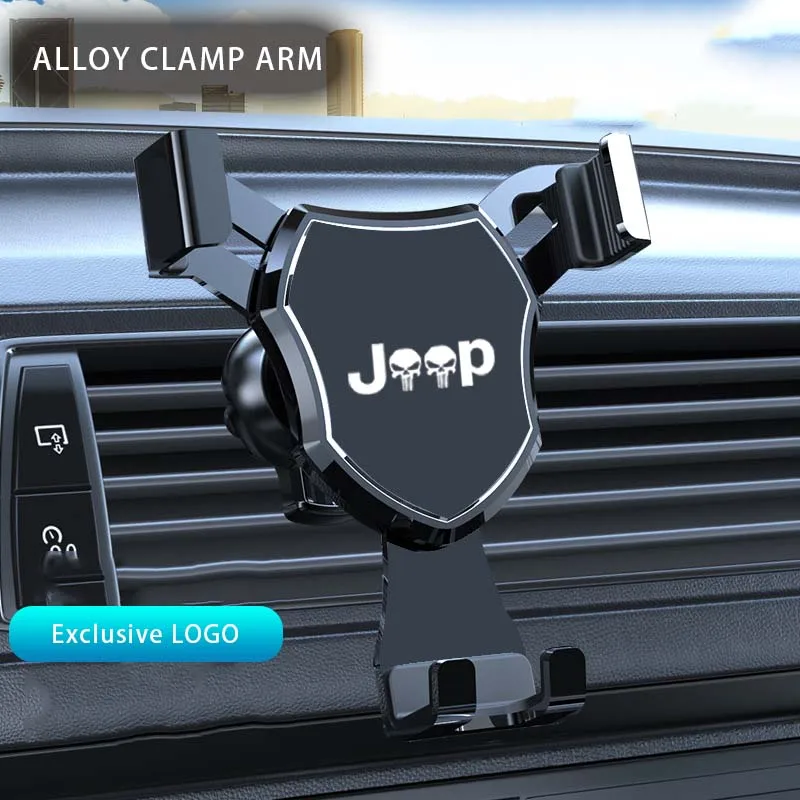 

Car Phone Holder Auto Locking Universal Air Outlet GPS For Jeep Wrangler JK JL XJ Grand Cherokee Patriot liberty 4XE Accessories