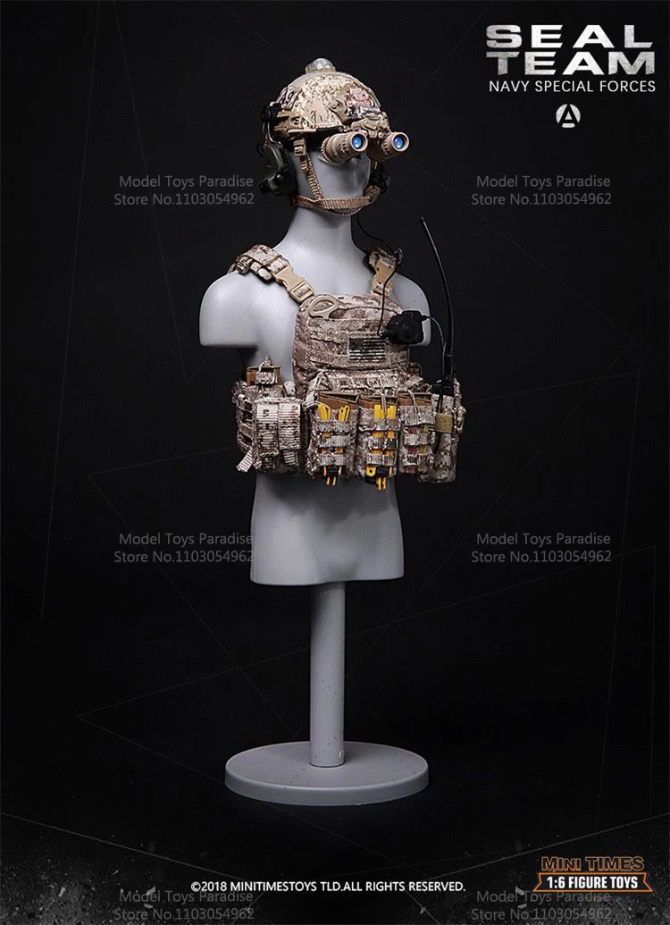 Minitimes M012 1/6 Scale Navy Seals Special Force Action Figure - 12 Inch Collectible Toy Soldier Full Set for Men Ideal Gifts