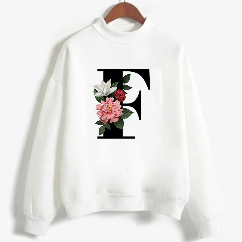 Explosive New 26-letter High-neck Long-sleeved Hoodie Autumn and Winter Hot Sales Sweatshirt Streetwear Women