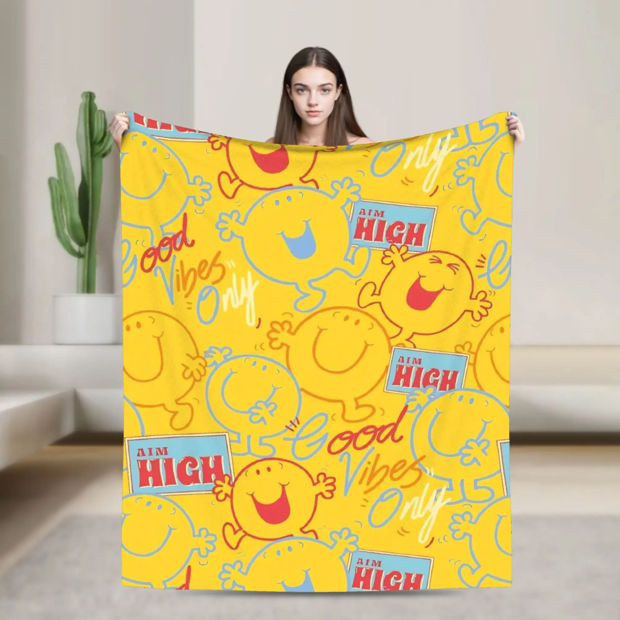 M-Mr M-Men L-Little M-Miss AIM HIGH Blanket Cover  Plush Throw Blanket Bed Sofa Decoration Ultra-Soft Warm Bedspreads,