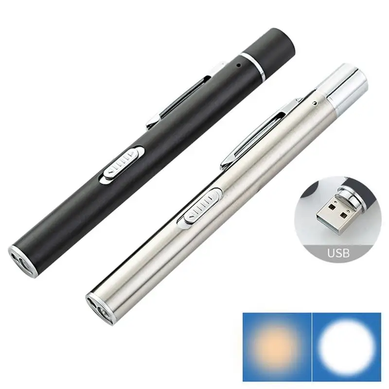 

Portable LED Flashlight Work Light Medical First Aid Pen Light Torch Lamp With Pupil Gauge Measurements Doctor Nurse Diagnosis