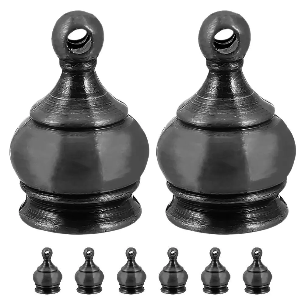 8Pcs Crown Shape M10x1 Decorative Screw Caps Lamp Shade Finials Brass Lamp Accessories for Home Decor Living Room Bedroom Study