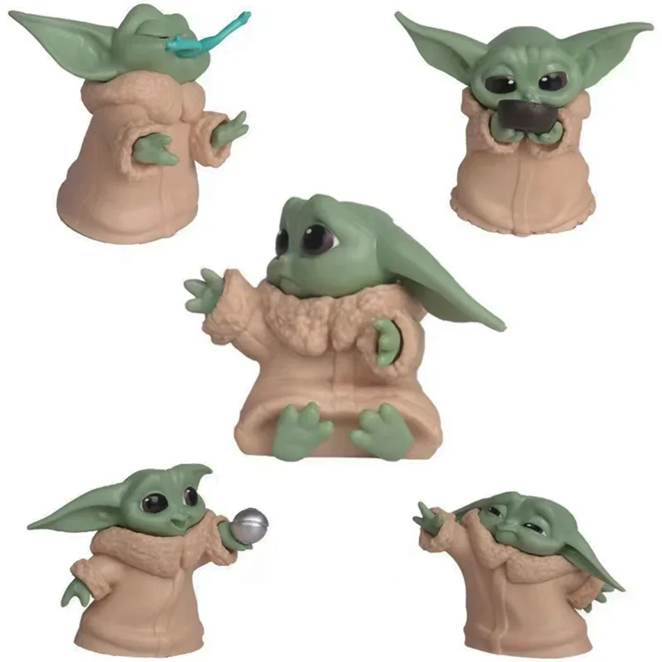 2Style 6 szt./zestaw Figurki Anime Disneya 5-8 cm Zabawka Mistrz Baby Yoda Darth PVC Kolekcja Figur Akcji Mini Model Zabawka dla Dzieci Prezent
