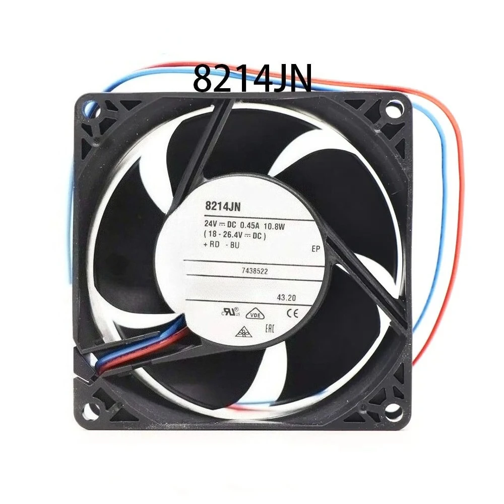 

FOR Ebmpaps 8214JN Low-Energy Case cooling Fan 24V 10.8W 0.45A 2-Wire 80*80*38MM